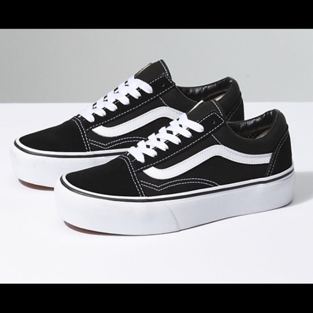black platform vans